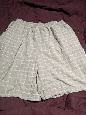 Men's‎ Light Green Plaid Casual Shorts